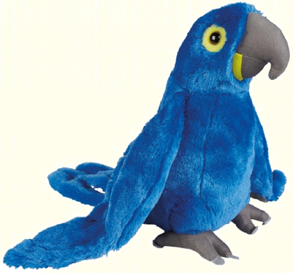 Ravensden Plush Blue Hyacinth Macaw Parrot Standing 28cm