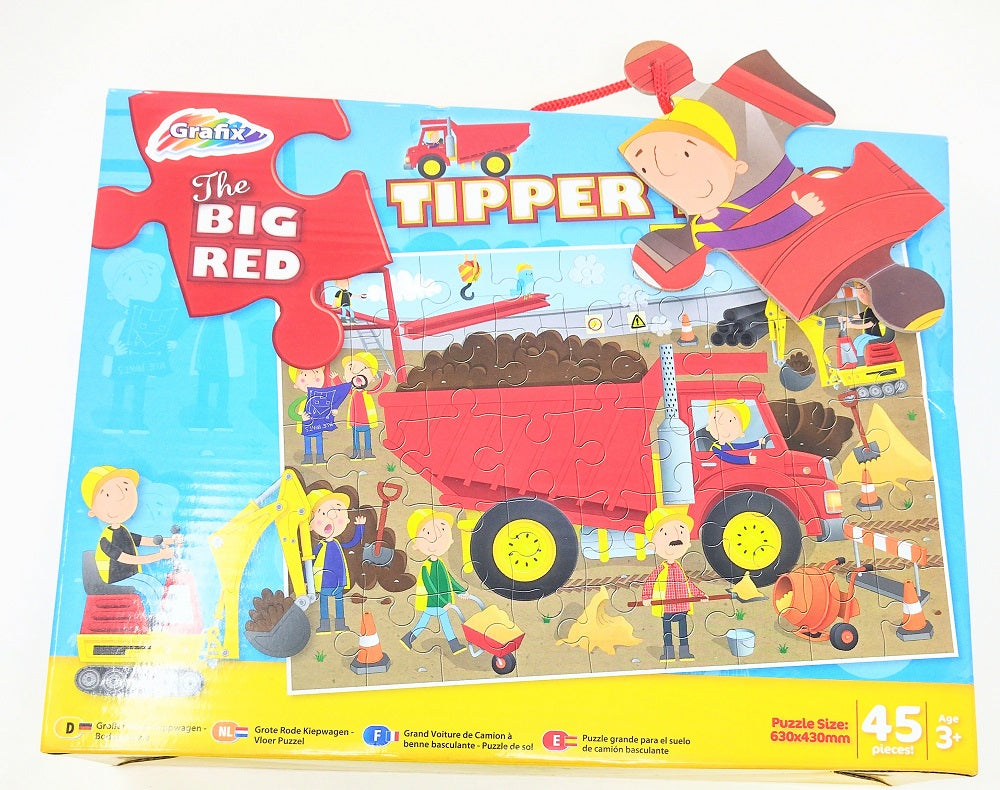 Keycraft Grafix Big Red Tipper Truck Floor Puzzle