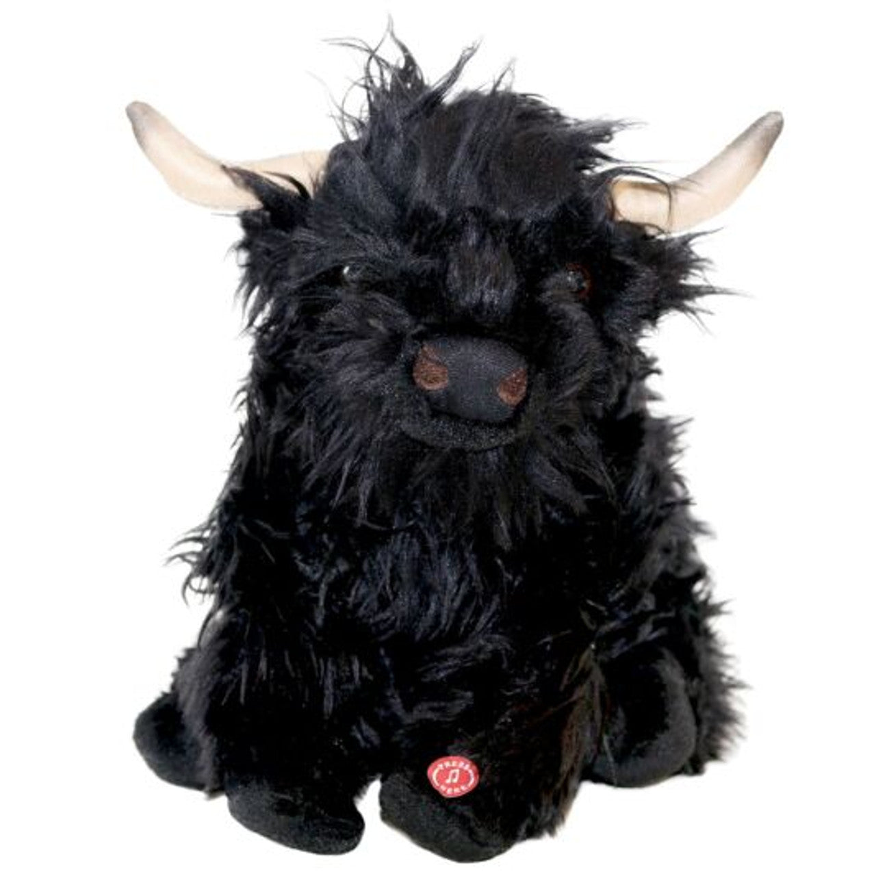 Living Nature Black Highland Cow Plush With Sound