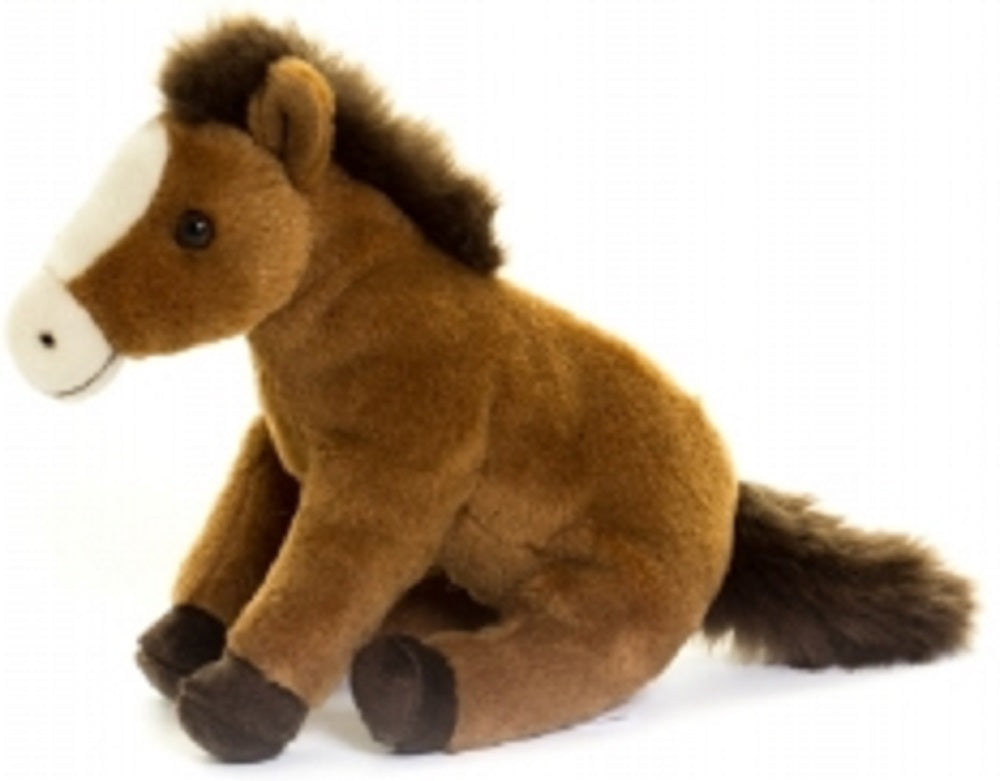 Living Nature Brown Horse Lying 17cm