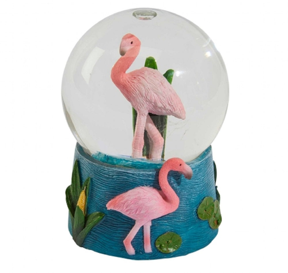 Ravensden Flamingo Snow Globe 8cm