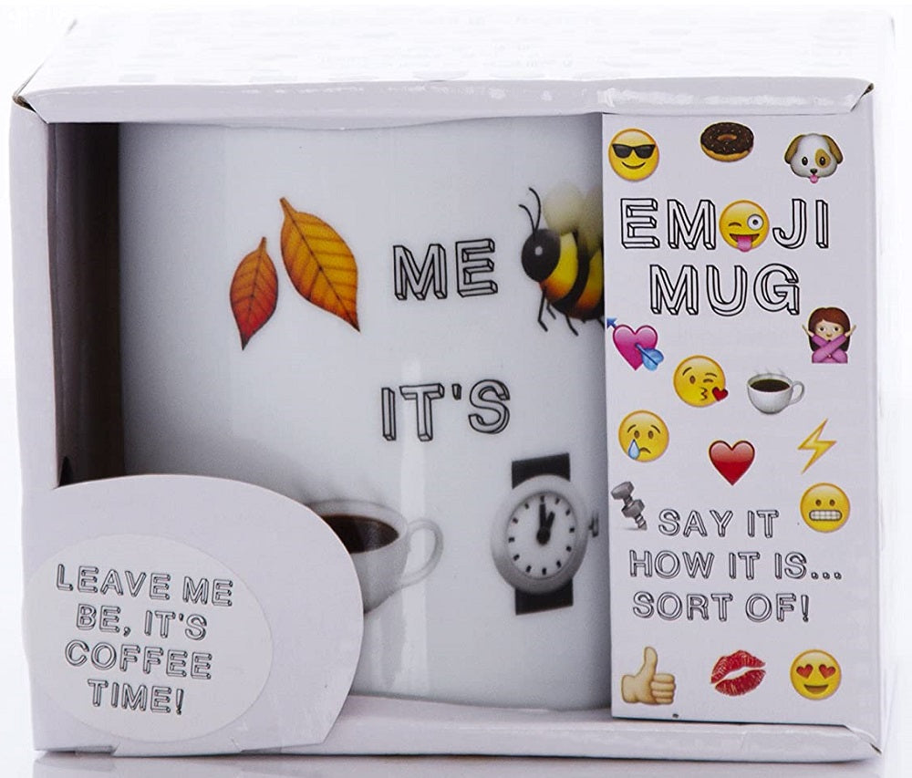 Giftworks Leave Me Be, It's Coffee Time! Ceramic Emoji Mug 260ml