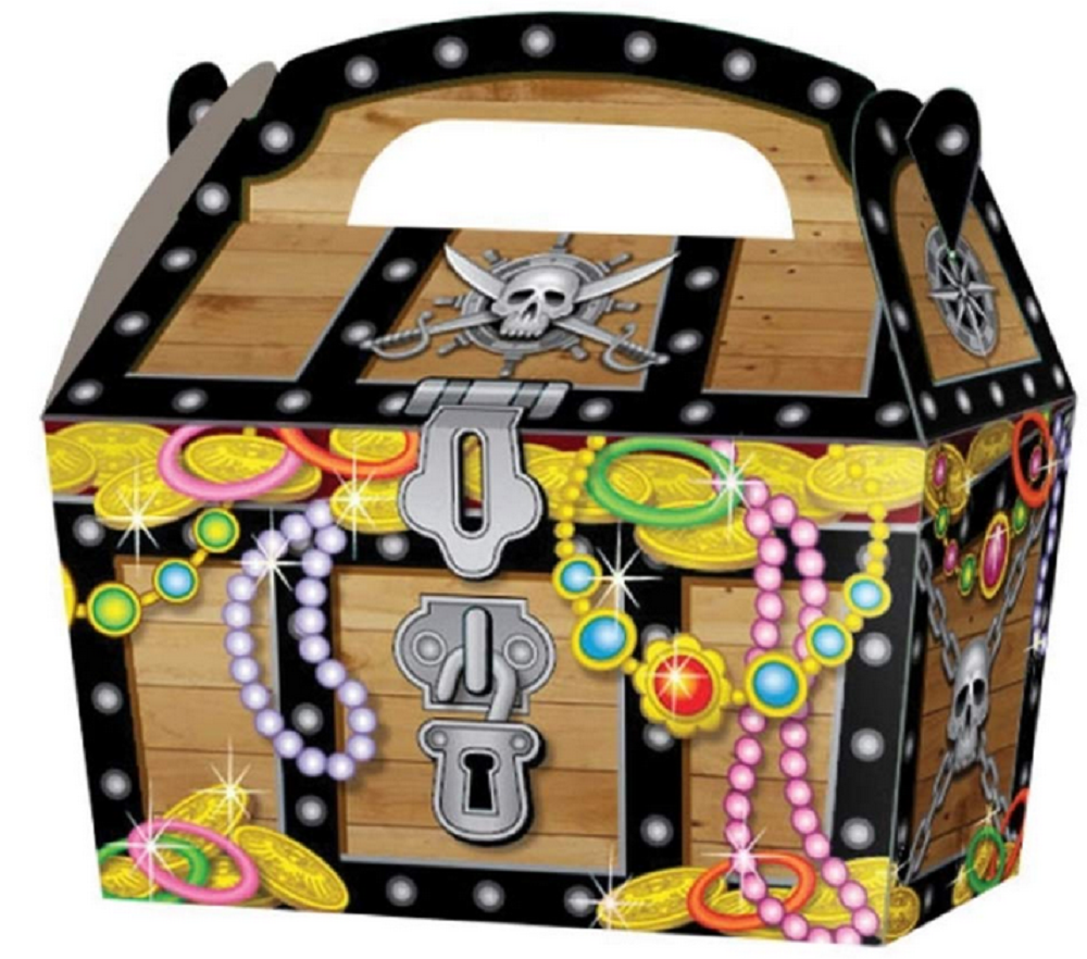 PlayWrite 10 Pirate Chest Treat Boxes 12 cm