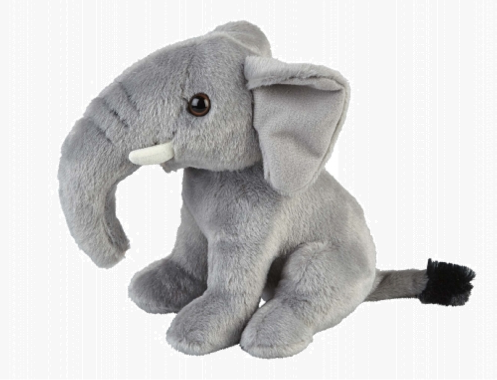 Ravensden Plush Elephant Sitting 18cm