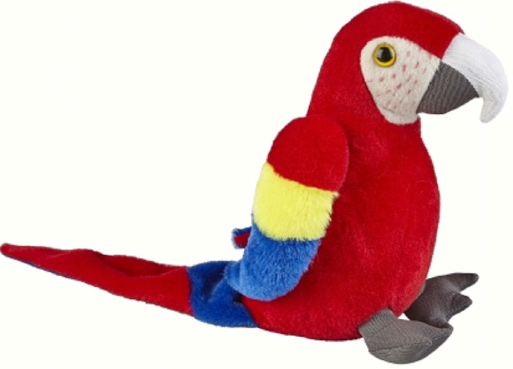 Ravensden Plush Scarlet Macaw Parrot Standing 17cm