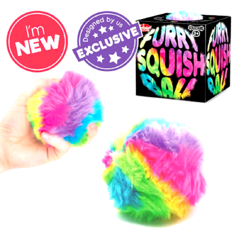 Tobar Furry Rainbow Squish Ball