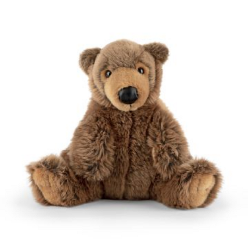 Living Nature Sitting Brown Bear With Sound 22cm