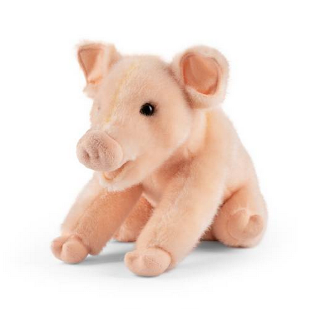 Living Nature Sitting Piglet With Sound 20cm