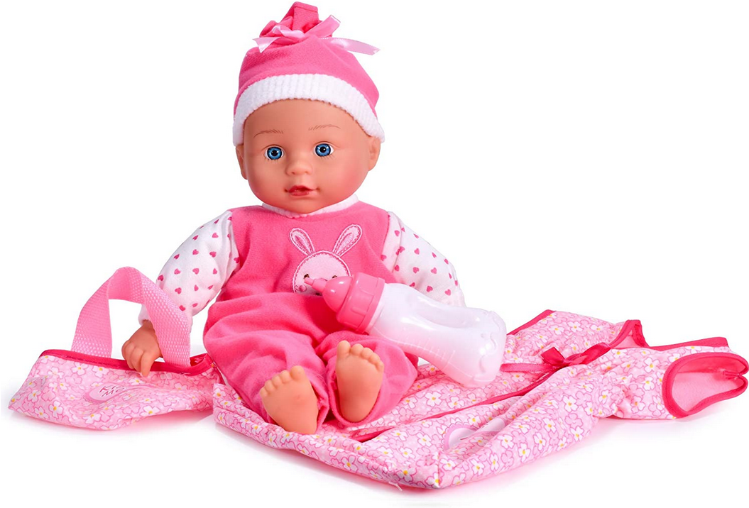 Kandytoys Baby Doll With Sleep Bag & Accessories
