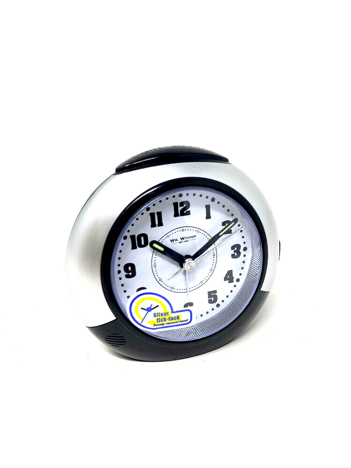 Black & Silver Large Alarm Clock