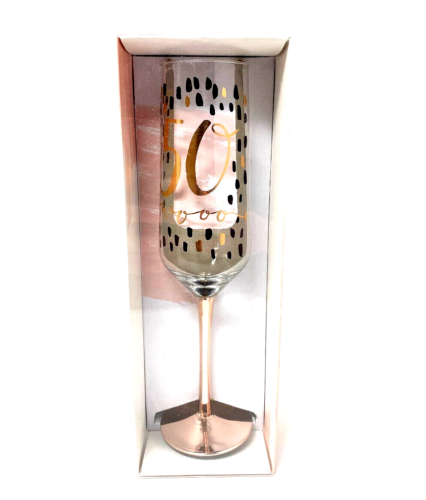 Luxe 50th Birthday Flute Glass