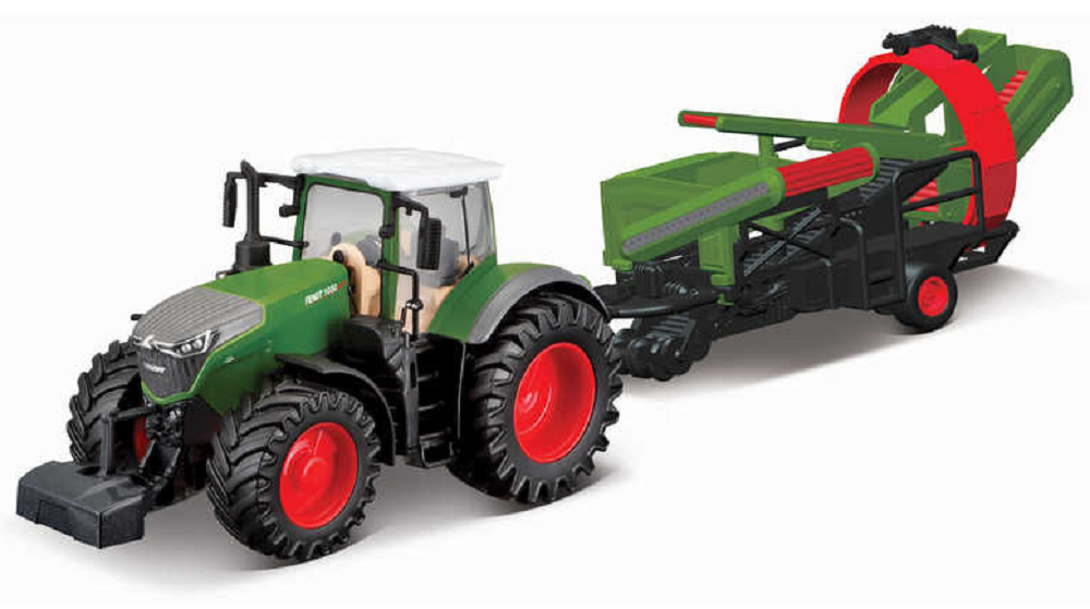 Burago Fendt Tractor With Cultivator 10cm