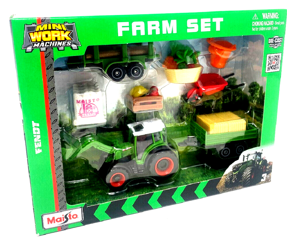 Mini Machines Fendt Tractor Farm Set 21cm