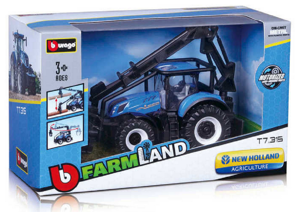 Burago New Holland T7.315hd With 3 Logs Model