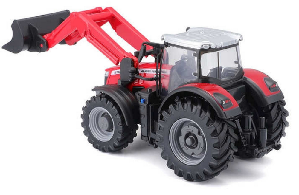 Burago Massey Ferguson Front Loader Tractor 10cm