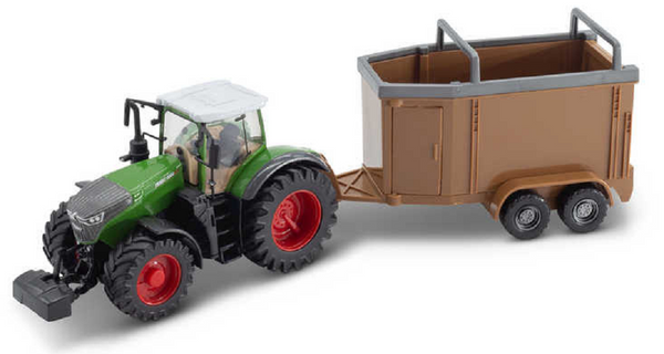 Burago Fendt Tractor With Livestock Trailer 10cm – Gift Giant