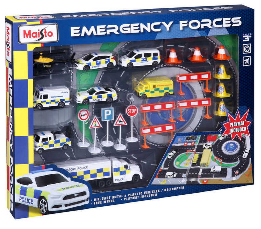 Maisto Emergency Forces Playset With Playmat
