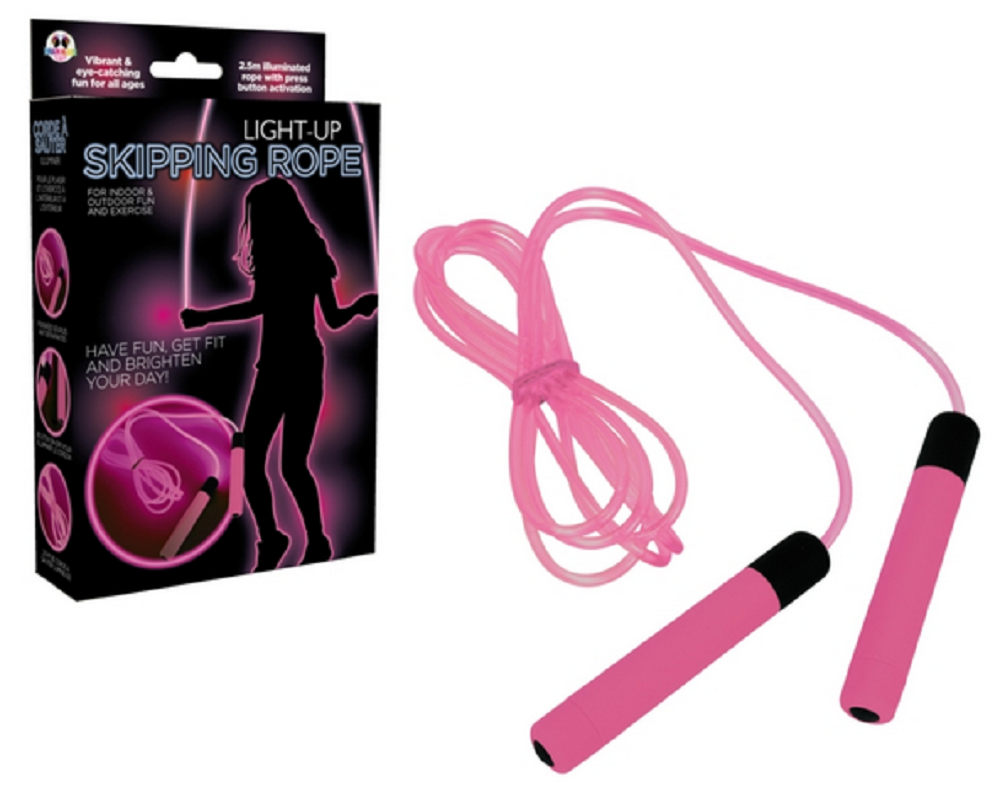 Funtime Gifts Light Up Skipping Rope Pink