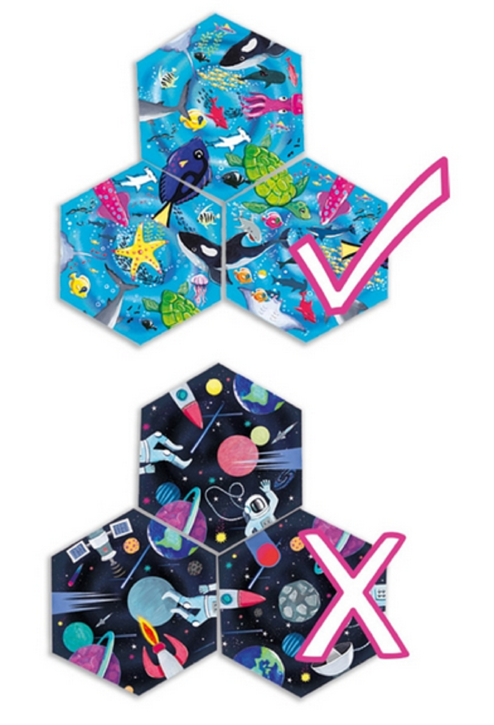 Funtime Gifts Sea & Outer Space Tangle Tiles