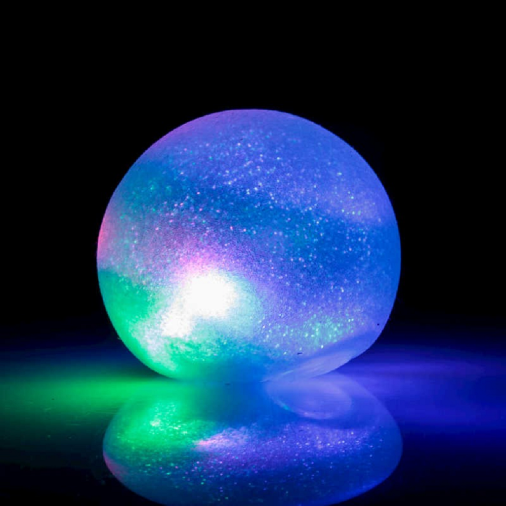 HGL Light Up Glitter Squeeze Ball 7cm