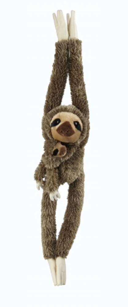 Ravensden Soft Plush Sloth Hanging with Baby 90cm