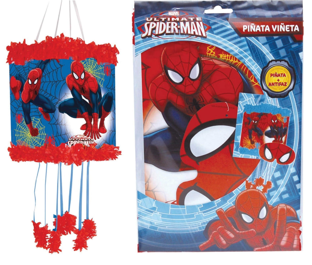 Ultimate Spiderman Pull String Pinata and Blindfold