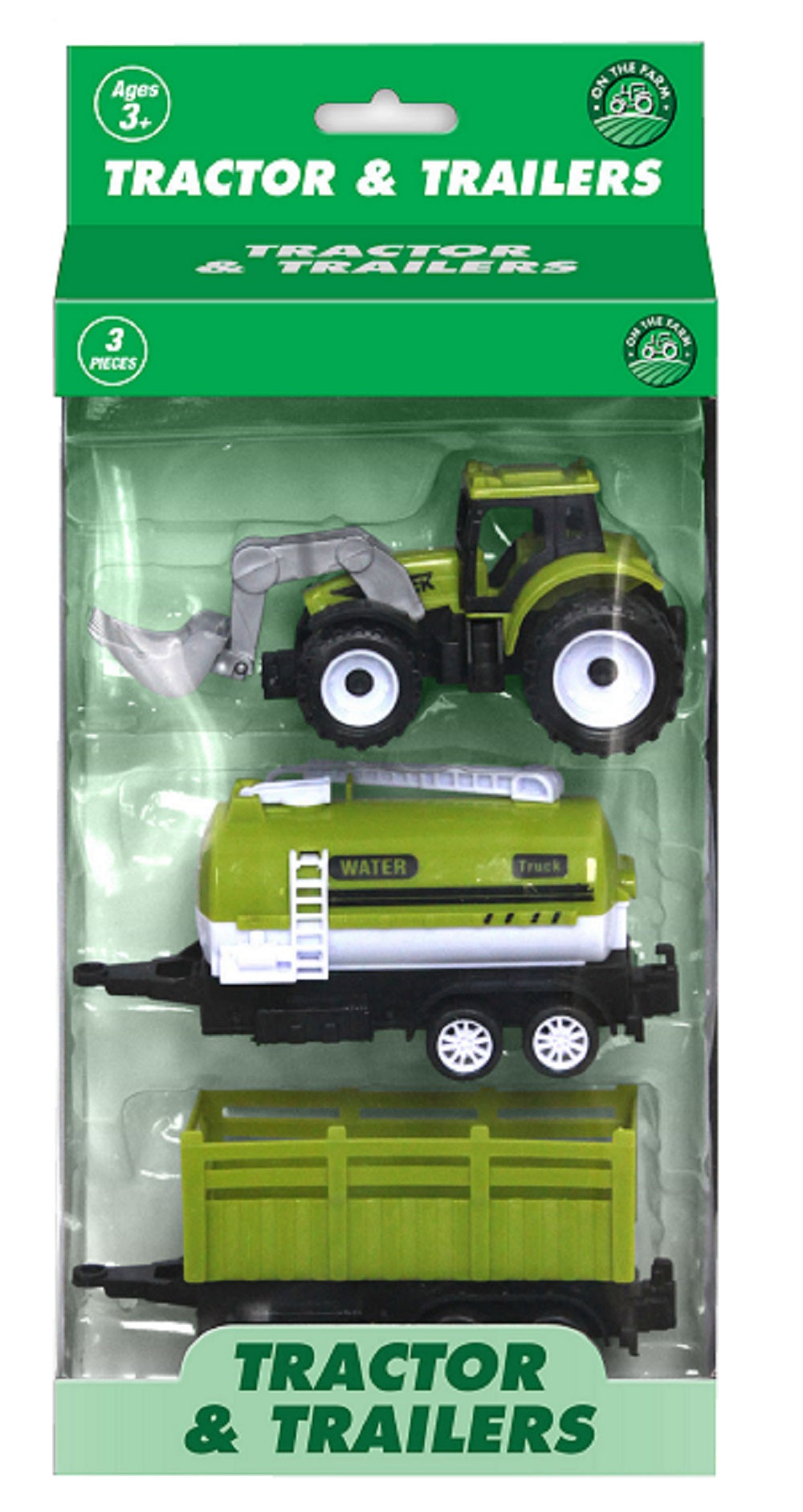 Kandytoys 3pc Tractor And Trailers Set