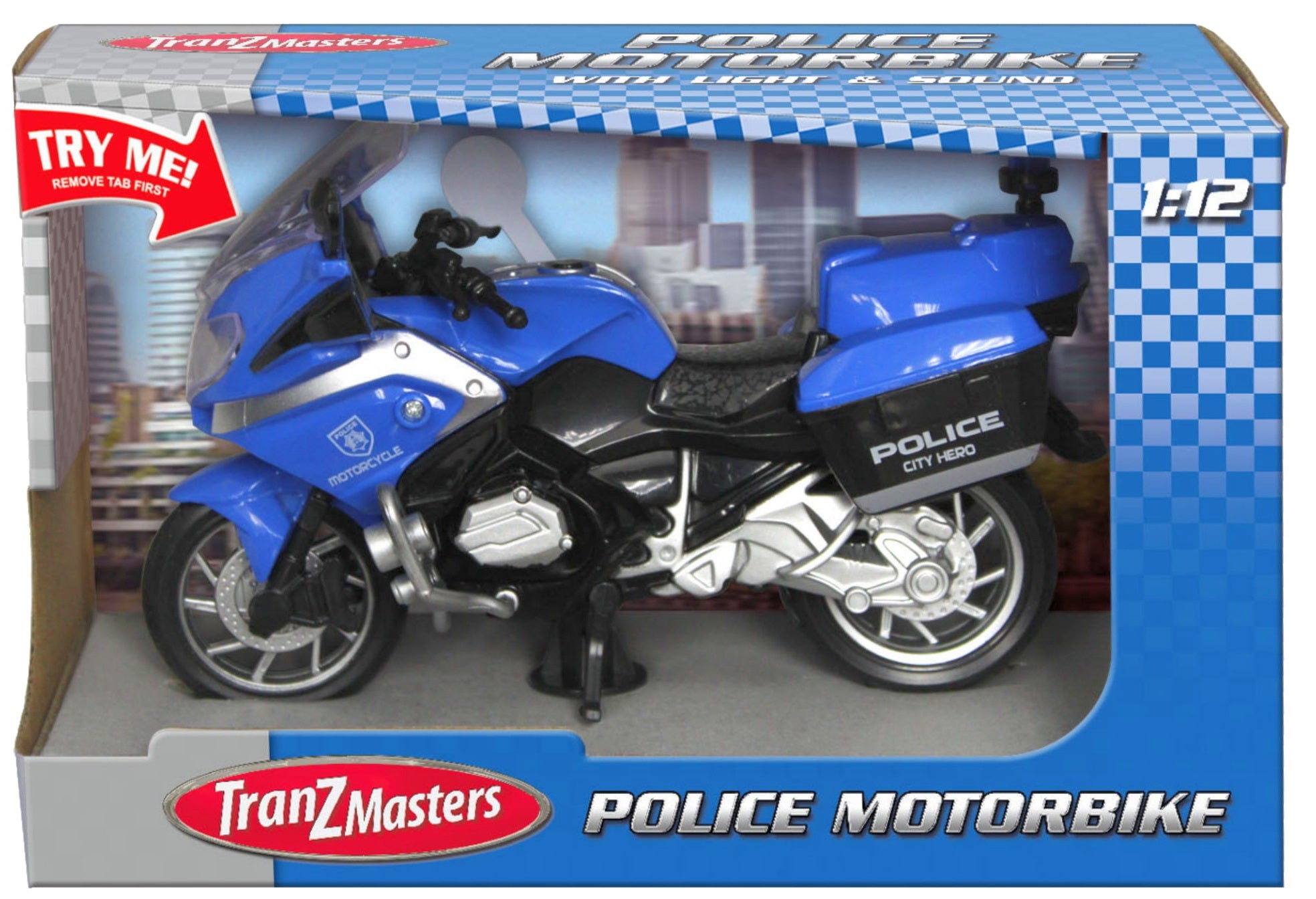 TranZmasters Police Motorbike 18cm