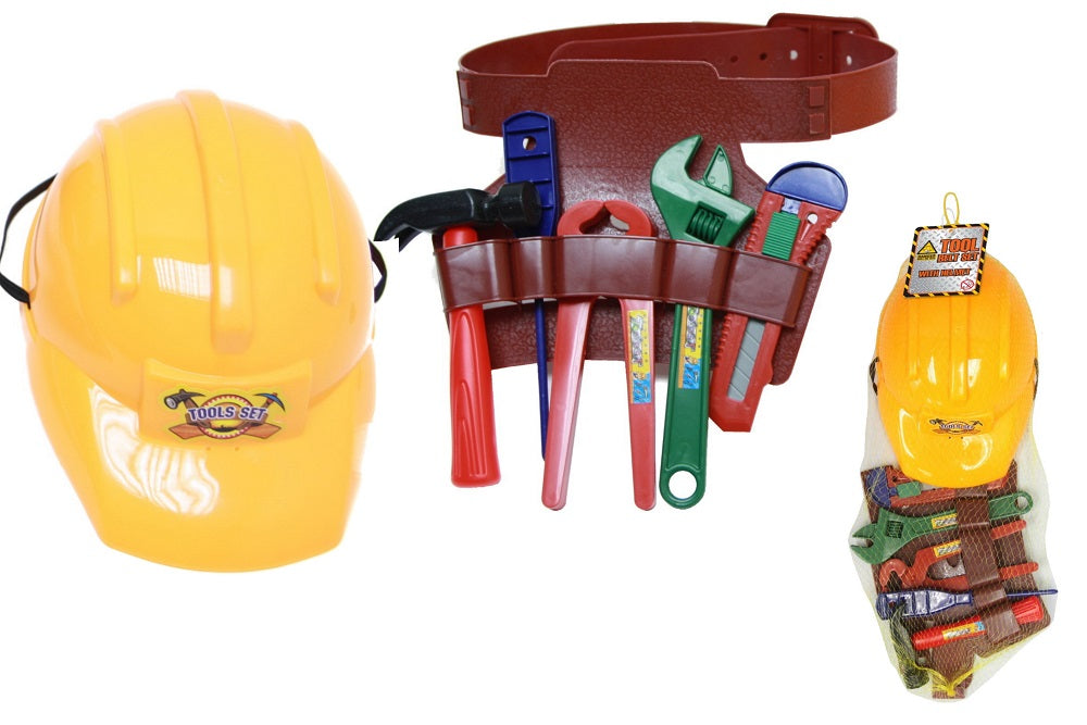 Kandytoys Construction Helmet with Tool Belt and Tools