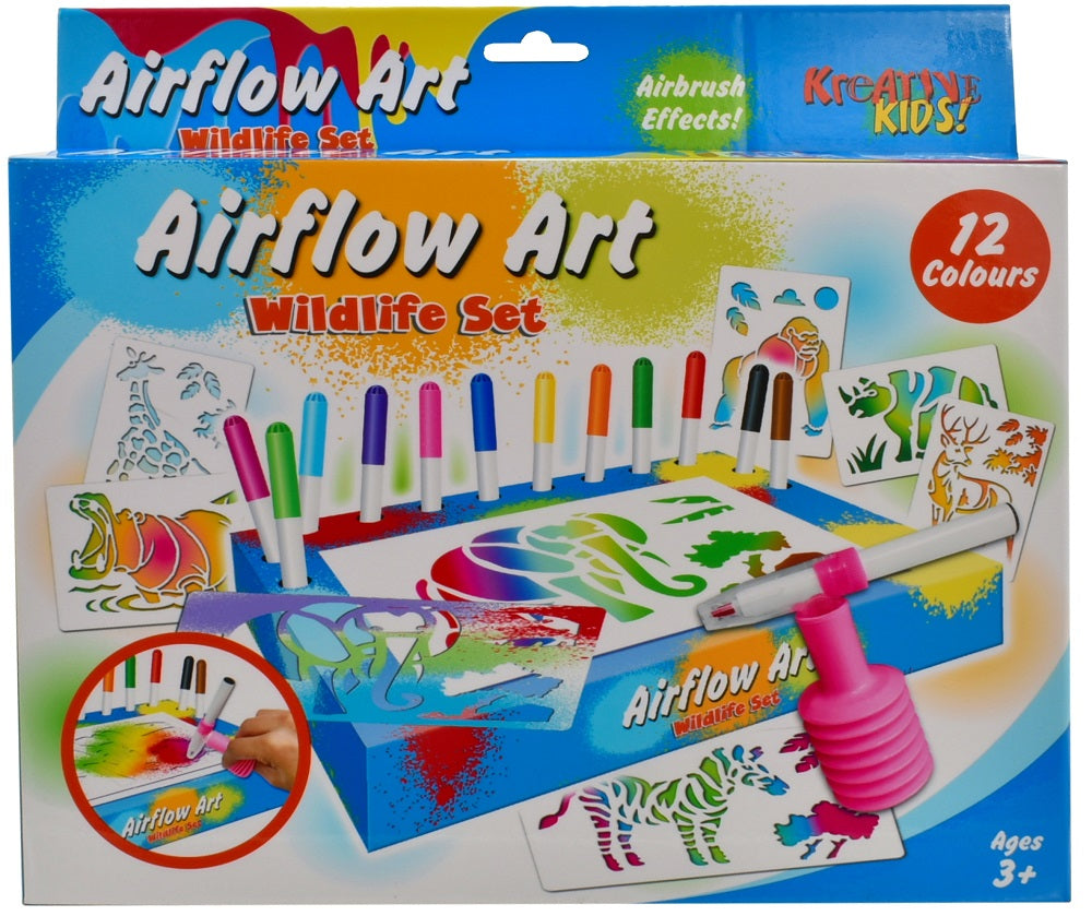 Kandytoys Kreative Kids Airflow Art Wildlife Set