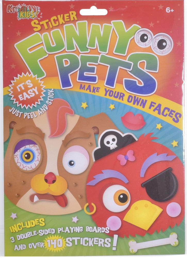 Kandytoys Make Your Own Funny Faces And Pets Sticker Set