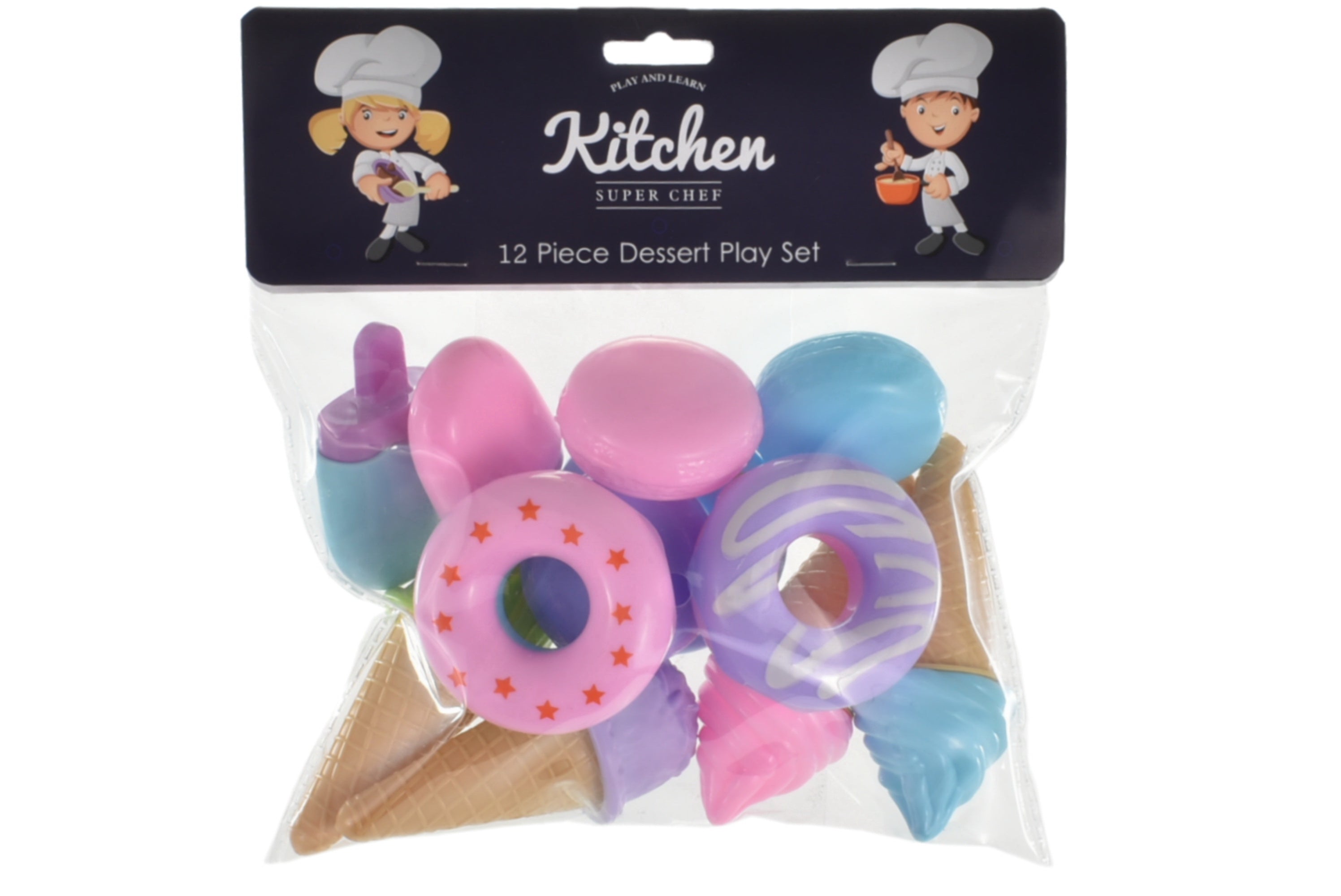 KandyToys Play & Learn Kitchen Super Chef 12 Piece Dessert Play Set