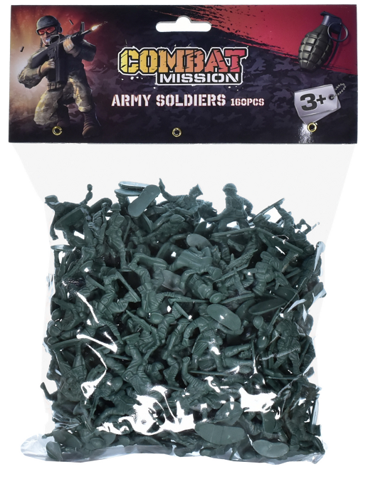 KandyToys 160pcs Army Soldiers With Bag