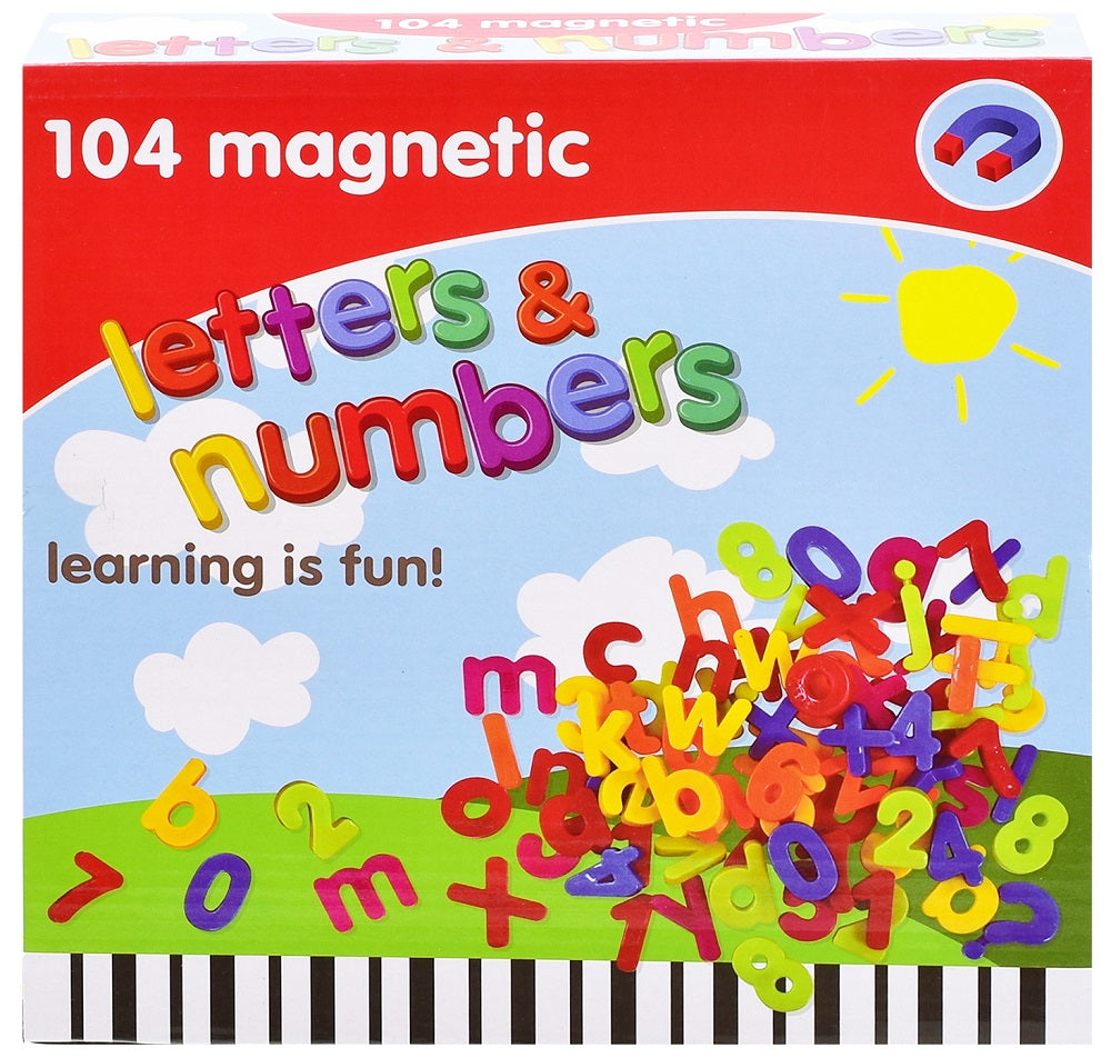 KandyToys 104 Piece Magnetic Numbers & Letters