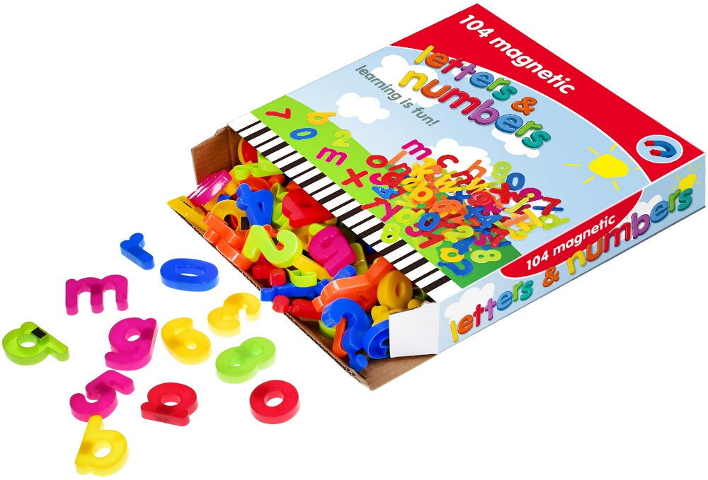 KandyToys 104 Piece Magnetic Numbers & Letters