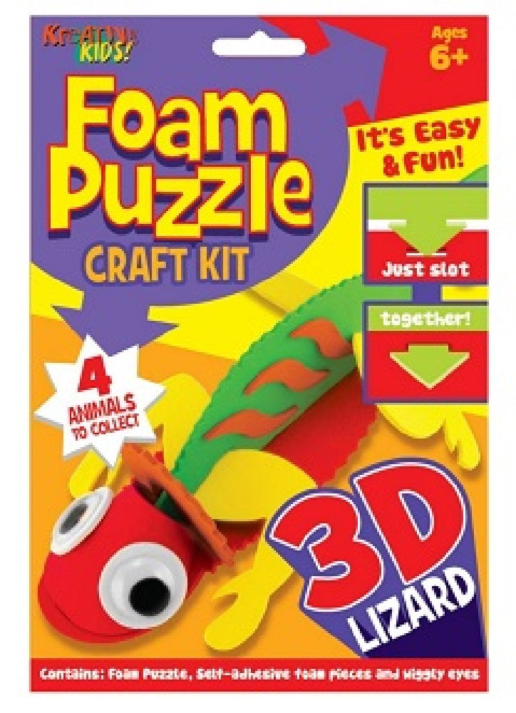 Foam Animal Puzzle Craft Kit - 4 Designs