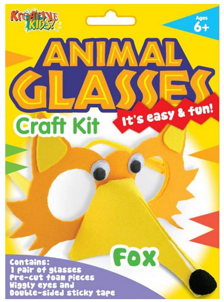 Animal Glasses Craft Kits - 4 Designs
