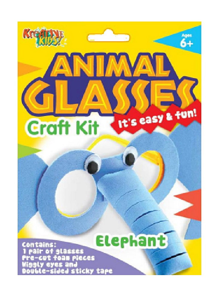 Animal Glasses Craft Kits - 4 Designs