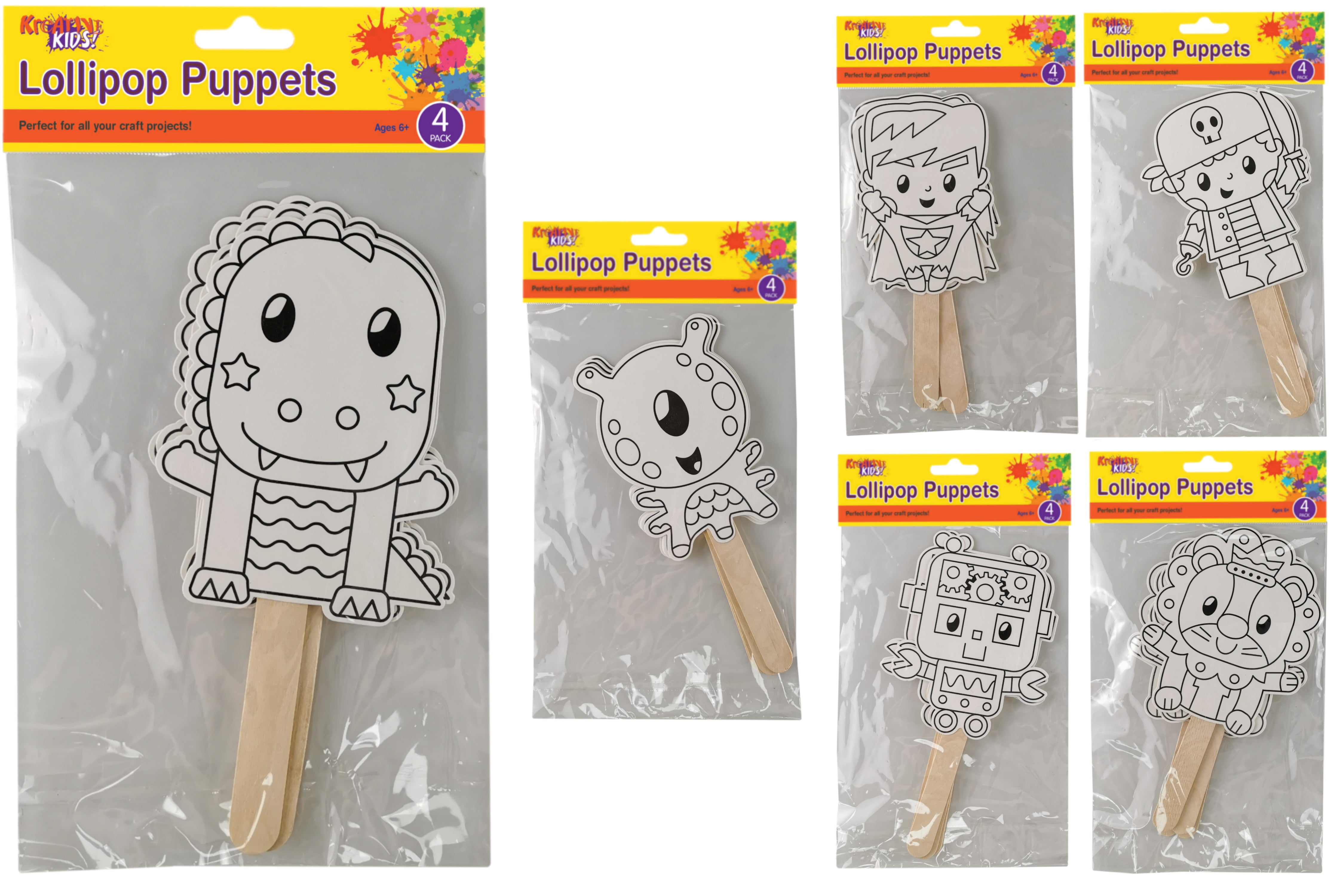 Kandytoys Lollipop Puppets - 6 Designs