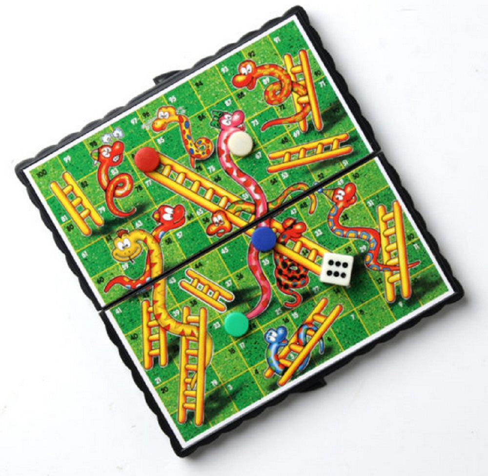 Magnetic Snakes and Ladders Board Game Set - 9.6 Inches