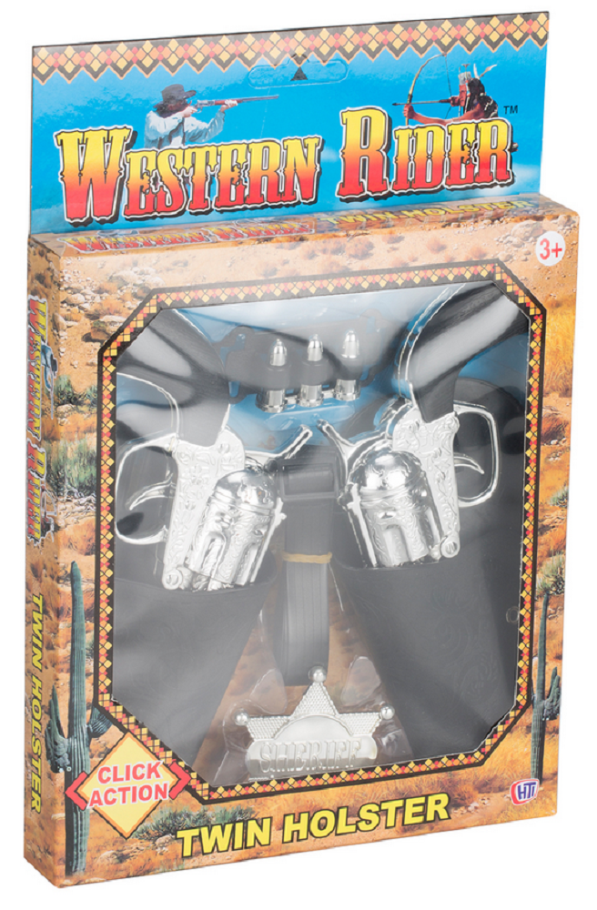 Westerns Rider Twin Holster Gun Set