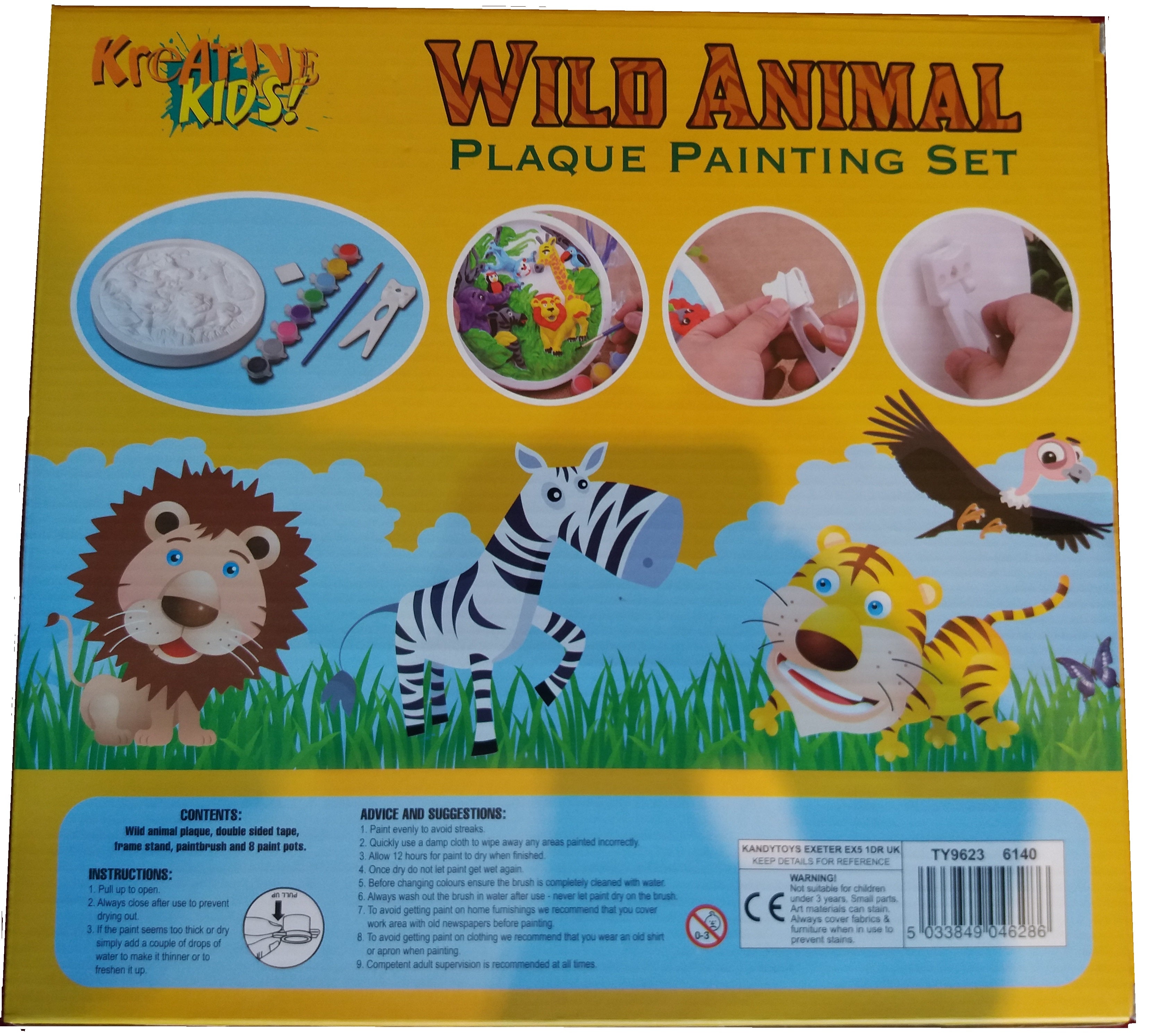 Wild Animal Plaque Painting Set