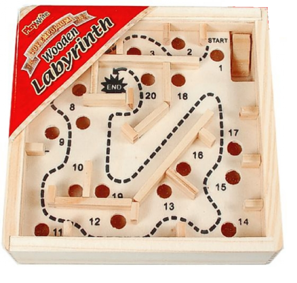 Wooden Labyrinth Maze Game