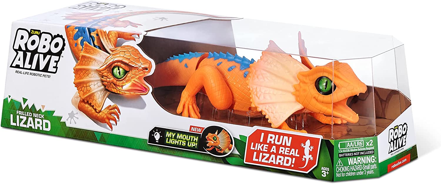 Zuru Robo Alive Orange Lizard Toy