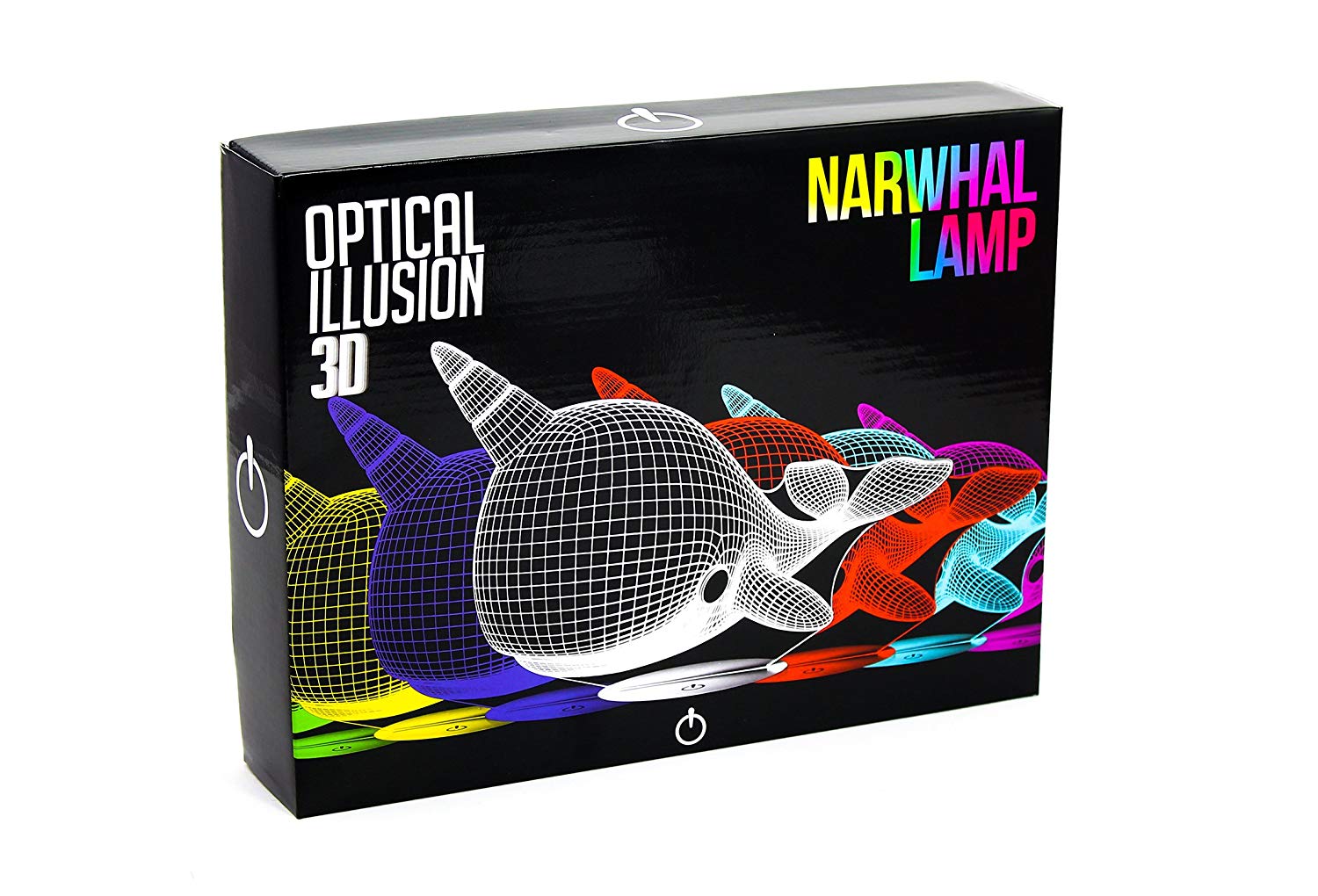 Optical Illusion 3D Whale Narwhal Lamp