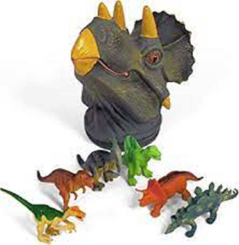HGL Large Dinosaur Triceratops Head Figure Set