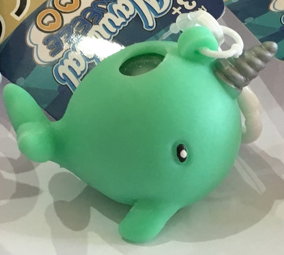 Narwhal Squeeze Poo Keyring