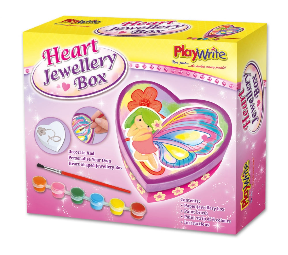 Paint Your Own Heart Shaped Jewellery Box
