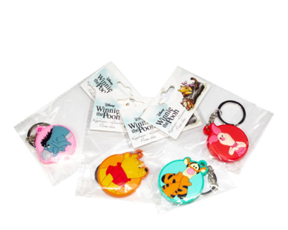 Winnie The Pooh Round Character Keyrings - 4 Designs
