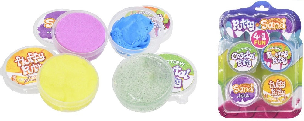 Kandytoys Putty and Moving Sand Set of 4
